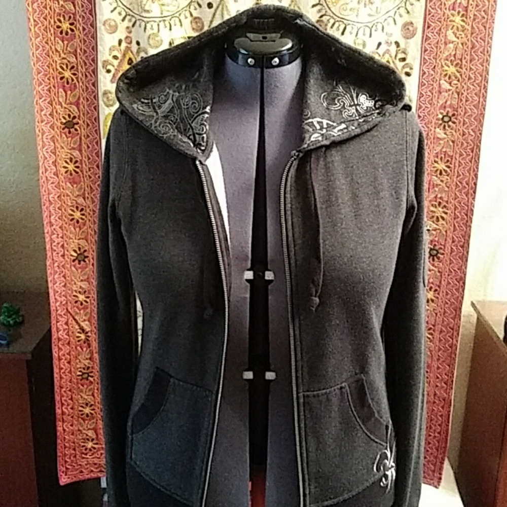 Full Tilt La Fleur Full Zip, Arm Zip Hoodie - Picture 3 of 8